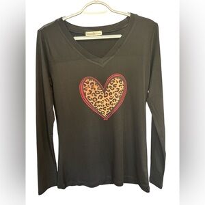 Zenana BRUSHED MICROFIBER LONG SLEEVE V-NECK TEE